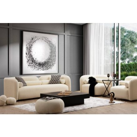 Design 3 személyes kanapé Zahira 228 cm krém
