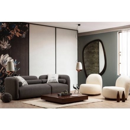 Design 3 személyes kanapé Zahira 228 cm sötétszürke
