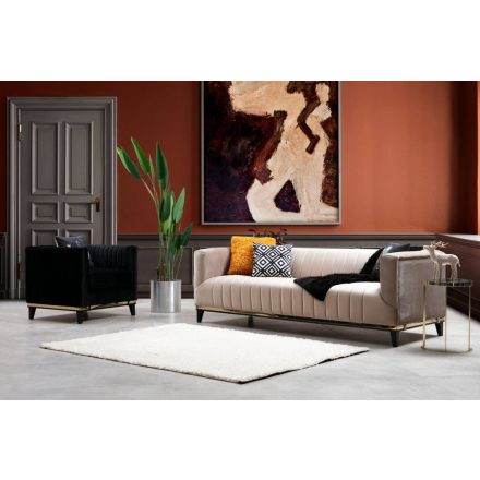 Design 3 személyes kanapé Telissa 222 cm bézs