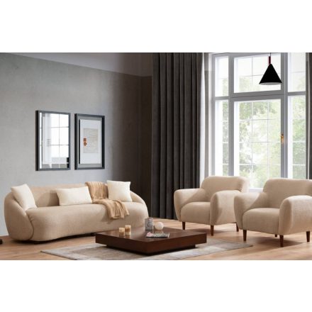 Design 3 személyes kanapé Xanthus 230 cm cappuccino