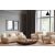 Design 3 személyes kanapé Xanthus 230 cm cappuccino