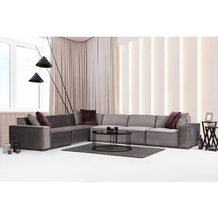 Design sarokkanapé Valtina 388 cm szürke - bal