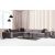 Design sarokkanapé Valtina 388 cm szürke - bal