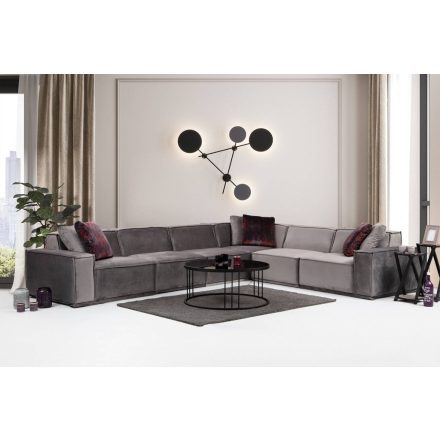 Design sarokkanapé Valtina 388 cm szürke - jobb