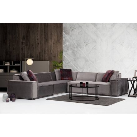 Design sarokkanapé Valtina 300 cm szürke