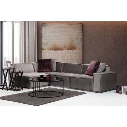 Design sarokkanapé Valtina III szürke - bal