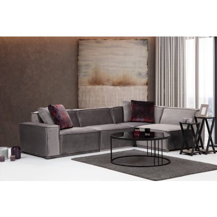 Design sarokkanapé Valtina III szürke - jobb