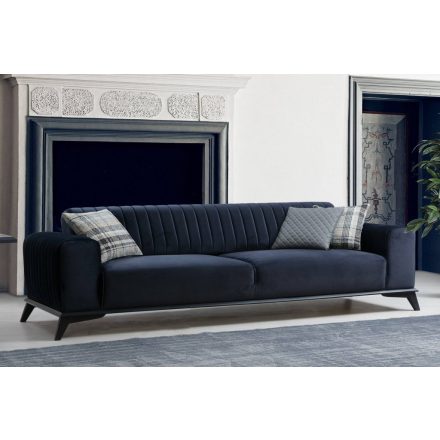 Design 3 személyes kanapé Pelumi 220 cm sötétkék