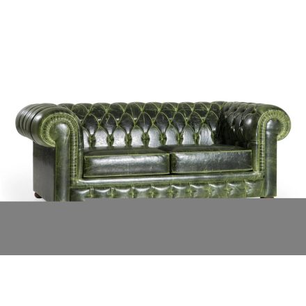 Design kanapé Chesterfield 185 cm zöld