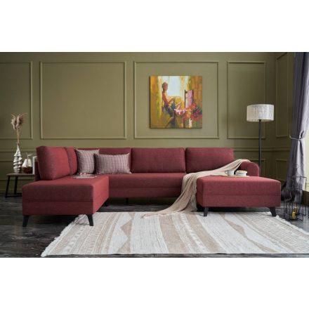 Design sarokkanapé Bastion 300 cm bordó