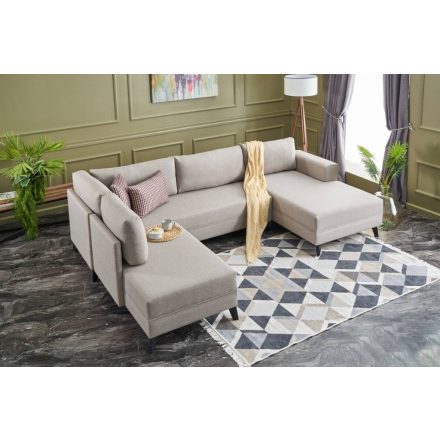 Design sarokkanapé Payne 300 cm krémszínű