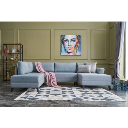 Design sarokkanapé Phalen 300 cm kék