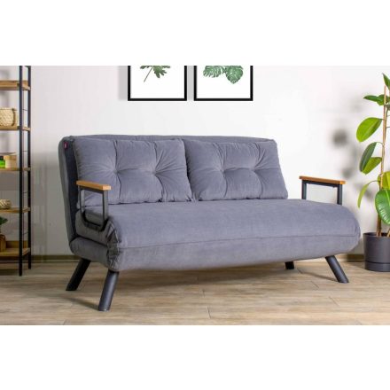 Design összecsukható kanapé Hilarius 133 cm szürke