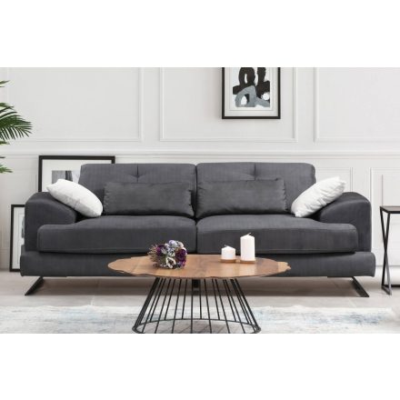 Design 3 személyes kanapé Heimana 225 cm antracit