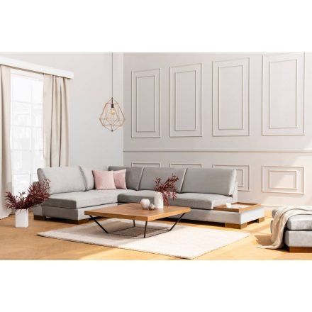 Design sarokkanapé Calista 313 cm vilégosszürke - bal