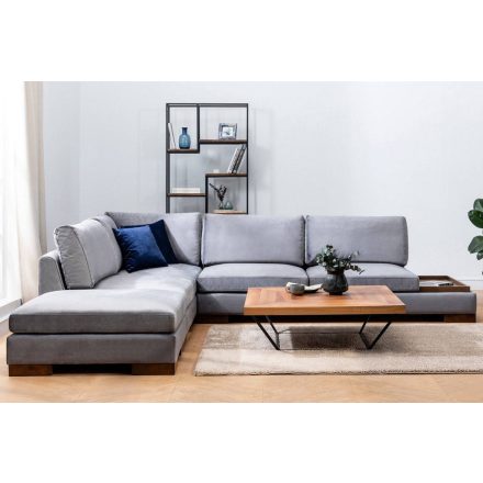 Design sarokkanapé Calista 313 cm sötétszürke - bal