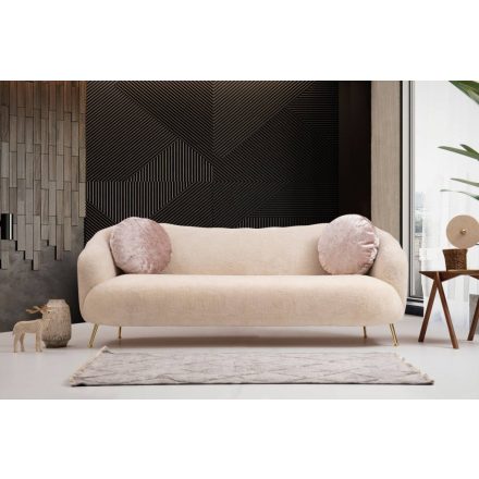 Design 3 személyes kanapé Adalia 215 cm bézs