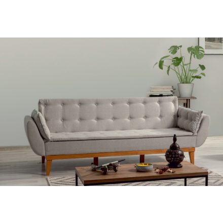 Design ágyazható kanapé Talasius 217 cm krémszínű