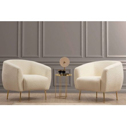 Design fotel Zeena krémszínű