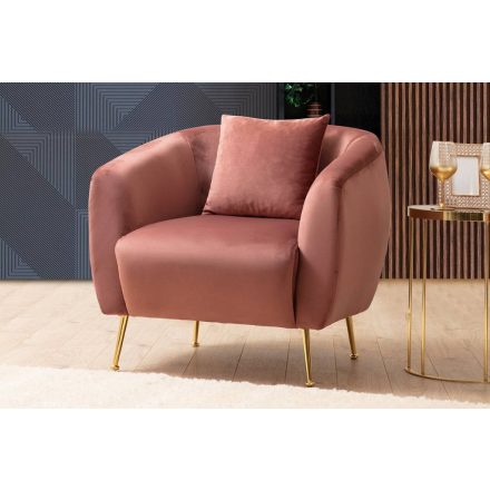 Design fotel Zeena rózsaszín