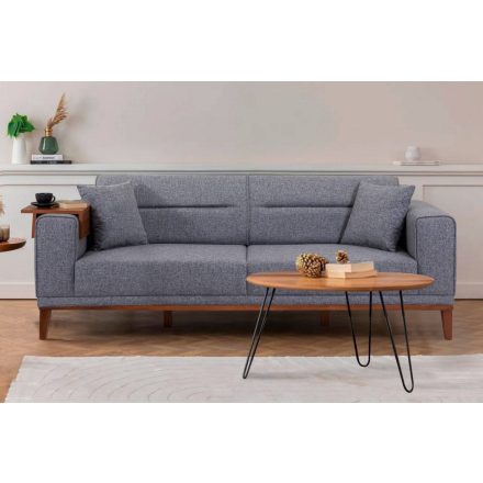 Design 3 személyes kanapé Malisha 223 cm sötétszürke