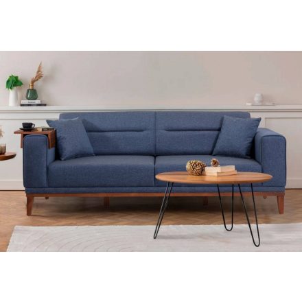 Design 3 személyes kanapé Malisha 223 cm sötétkék
