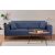 Design 3 személyes kanapé Malisha 223 cm sötétkék