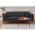 Design 3 személyes kanapé Malisha 223 cm antracit