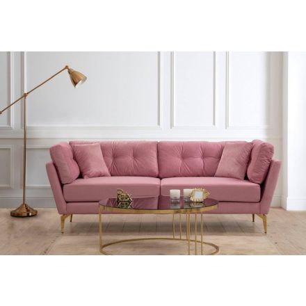Design 3 személyes kanapé Basiano 214 cm órózsaszín