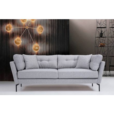 Design 3 személyes kanapé Basiano 214 cm szürke