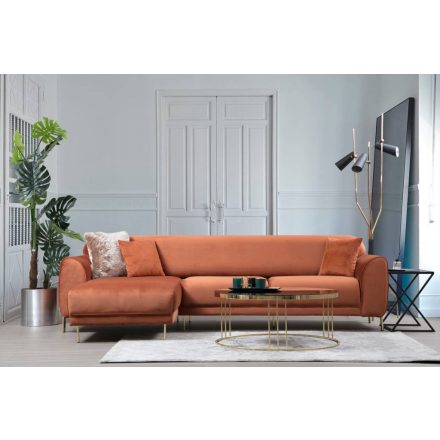 Design összecsukható kanapé Haylia 287 cm fahéj - bal
