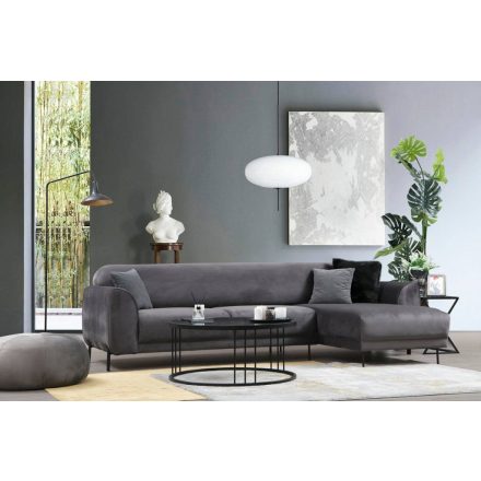 Design összecsukható kanapé Haylia 287 cm antracit - jobb