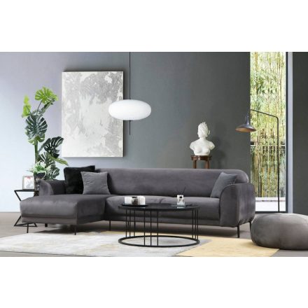 Design összecsukható kanapé Haylia 287 cm antracit - bal