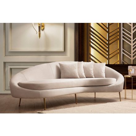 Design 3 személyes kanapé Zeena 255 cm bézs - jobb