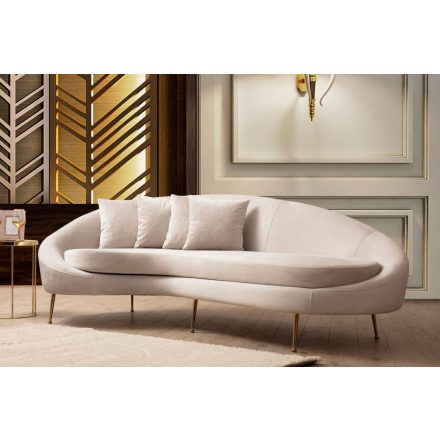 Design 3 személyes kanapé Zeena 255 cm bézs - bal