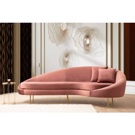 Design 3 személyes kanapé Zeena 255 cm rózsaszín - jobb