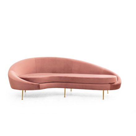Design 3 személyes kanapé Zeena 255 cm rózsaszín - bal