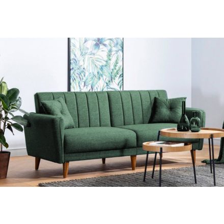 Design összecsukható kanapé Zayda 210 cm sötétzöld