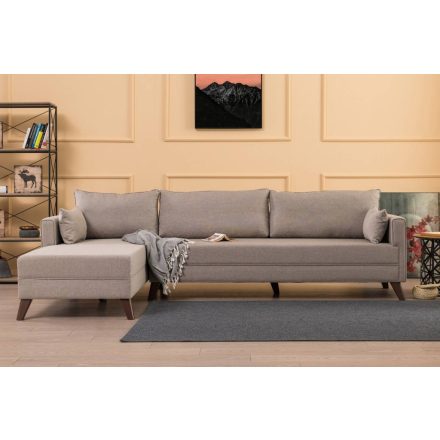 Design sarokkanapé Marisela 275 cm krémszínű - bal