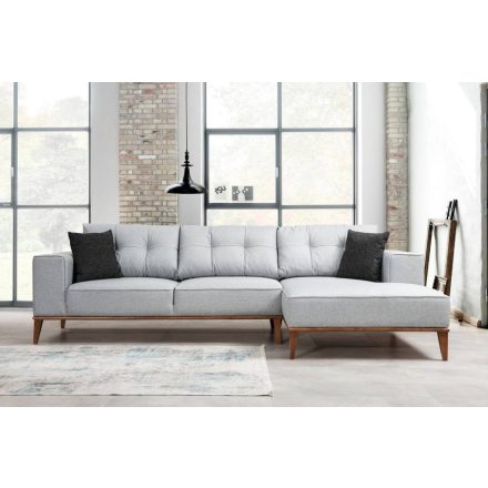 Design sarokkanapé Tarika 288 cm világosszürke - jobb