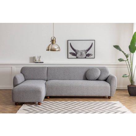 Design sarokkanapé Jamiya 273 cm világosszürke - bal