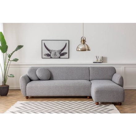 Design sarokkanapé Jamiya 273 cm világosszürke - jobb