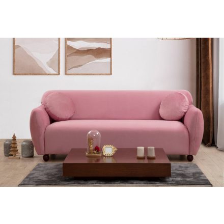 Design 3 személyes kanapé Jamiya 223 cm régi rózsaszín