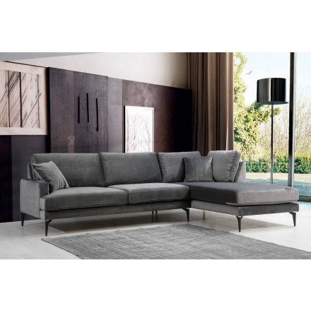 Design sarokkanapé Fenicia 283 cm antracit - jobb oldalas