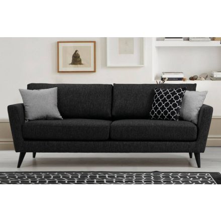 Design 3 személyes kanapé Waneta 215 cm sötétszürke