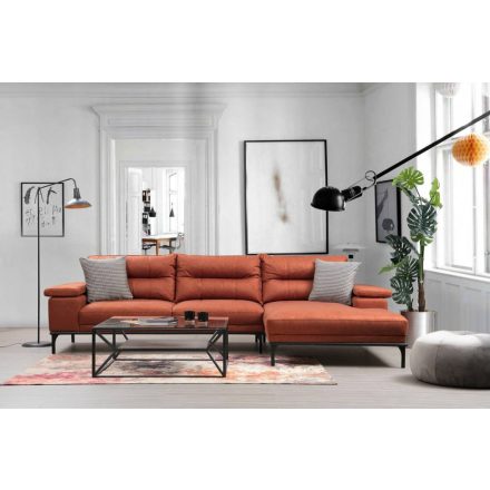 Design sarokkanapé Faunia 309 cm narancssárga - jobb oldalas