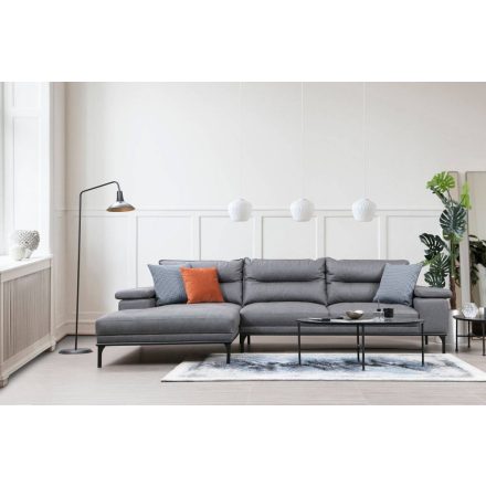 Design sarokkanapé Faunia 309 cm szürke - bal oldalas