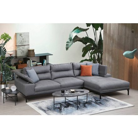 Design sarokkanapé Faunia 309 cm szürke - jobb oldalas