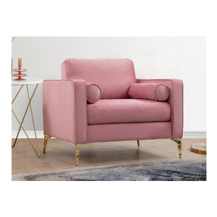 Design fotel Jarmaine régi rózsaszín