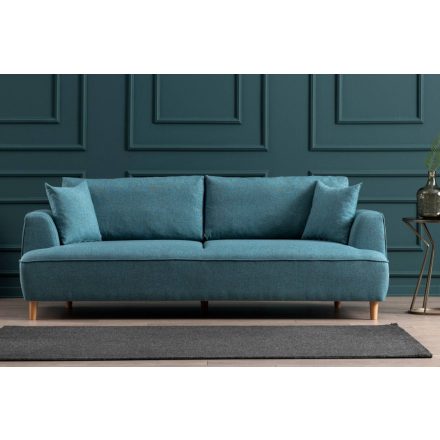 Design 3 személyes kanapé Waldina 230 cm türkiz